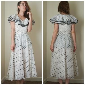 VTG 70s Polka Dot Dress